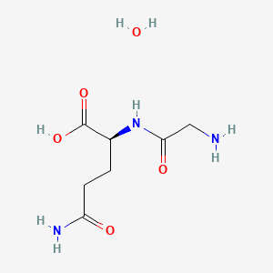 molecular formula C7H15N3O5 B1343934 甘氨酰-L-谷氨酰胺一水合物 CAS No. 172669-64-6
