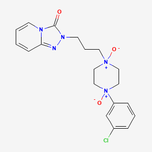 molecular formula C19H22ClN5O3 B13439386 Trazodone 1,4-Di-N-Oxide 