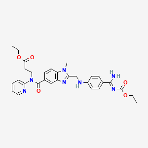 ethyl 3-[[2-[[4-[(Z)-N'-ethoxycarbonylcarbamimidoyl]anilino]methyl]-1-methylbenzimidazole-5-carbonyl]-pyridin-2-ylamino]propanoate