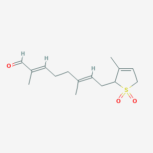 (2E,6E)-2,6-dimethyl-8-(3-methyl-1,1-dioxo-2,5-dihydrothiophen-2-yl)octa-2,6-dienal