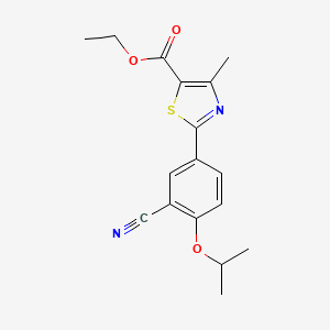 molecular formula C17H18N2O3S B13439411 Febuxostat Isopropyl Isomer Ethyl Ester 