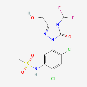 molecular formula C11H10Cl2F2N4O4S B13439456 Hydroxy sulfentrazone 