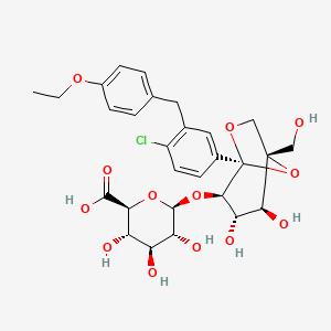 molecular formula C28H33ClO13 B13439503 Ertugliflozin metabolite M5a CAS No. 1500090-84-5