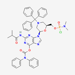 [9-[(2R,6S)-6-[[chloro(dimethylamino)phosphoryl]oxymethyl]-4-tritylmorpholin-2-yl]-2-(2-methylpropanoylamino)purin-6-yl] N,N-diphenylcarbamate