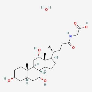 molecular formula C26H45NO7 B1343955 2-[[(4R)-4-[(3R,5S,7R,8R,9S,10S,12S,13R,14S,17R)-3,7,12-Trihydroxy-10,13-dimethyl-2,3,4,5,6,7,8,9,11,12,14,15,16,17-tetradecahydro-1H-cyclopenta[a]phenanthren-17-yl]pentanoyl]amino]acetic acid;hydrate CAS No. 1192657-83-2