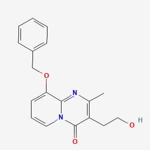 molecular formula C18H18N2O3 B1343963 9-(Benzyloxy)-3-(2-hydroxyethyl)-2-methyl-4H-pyrido[1,2-a]pyrimidin-4-one CAS No. 1008796-22-2