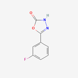 molecular formula C8H5FN2O2 B1343964 5-(3-Fluorophenyl)-1,3,4-oxadiazol-2(3H)-one CAS No. 1044766-12-2