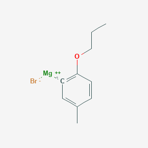 molecular formula C10H13BrMgO B13439679 magnesium;1-methyl-4-propoxybenzene-5-ide;bromide 