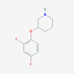 molecular formula C11H13F2NO B1343968 3-(2,4-Difluorophenoxy)piperidine CAS No. 946681-33-0