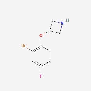 molecular formula C9H9BrFNO B1343969 3-(2-溴-4-氟苯氧基)氮杂环丁烷 CAS No. 954225-37-7