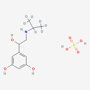 molecular formula C11H19NO7S B13439699 Metaproterenol-d7 Hemisulfate Salt 