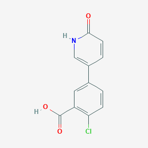 molecular formula C12H8ClNO3 B13439708 2-Chloro-5-(6-oxo-1,6-dihydropyridin-3-yl)benzoic acid CAS No. 1261982-17-5