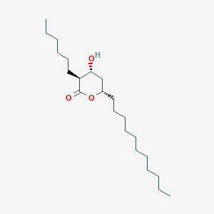 molecular formula C22H42O3 B13439759 (3S,4R,6S)-3-hexyl-4-hydroxy-6-undecyloxan-2-one 