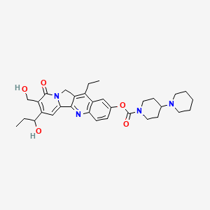 molecular formula C32H40N4O5 B13439764 12-Ethyl-8-(hydroxymethyl)-7-(1-hydroxypropyl) Irinotecan Lactone 