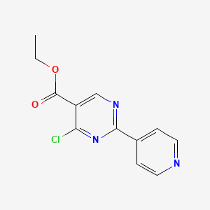 molecular formula C12H10ClN3O2 B1343980 4-氯-2-(吡啶-4-基)嘧啶-5-羧酸乙酯 CAS No. 204394-36-5