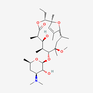 molecular formula C30H51NO8 B13439812 3-O-De(cladinosyl)-8,9,10,11-tetradehydro-9-deoxo-11,12-dideoxy-9,12-epoxy Clarithromycin 