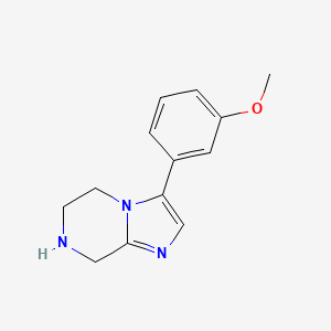 molecular formula C13H15N3O B13439814 3-(3-Methoxyphenyl)-5,6,7,8-tetrahydroimidazo[1,2-A]pyrazine 