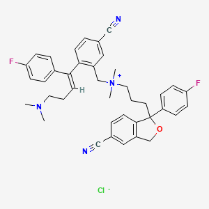 molecular formula C40H41ClF2N4O B13439836 Citalopram Alkene Dimer Chloride 