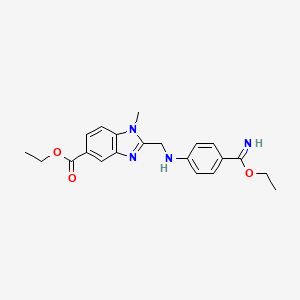 molecular formula C21H24N4O3 B13439856 Des-(3-(Pyridin-2-ylamino)propanoate) Dabigatran Diethyl Ester 