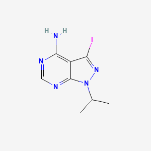 molecular formula C8H10IN5 B1343987 3-碘-1-异丙基-1H-吡唑并[3,4-d]嘧啶-4-胺 CAS No. 862730-04-9