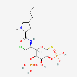 [(2R,3R,4S,5R,6R)-2-[(1S,2S)-2-chloro-1-[[(2S,4R)-1-methyl-4-propylpyrrolidine-2-carbonyl]amino]propyl]-4-hydroxy-6-methylsulfanyl-5-phosphonooxyoxan-3-yl] dihydrogen phosphate