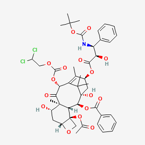 [(1S,2S,3R,4S,7R,9S,10S,12R,15S)-4-acetyloxy-12-(2,2-dichloroethoxycarbonyloxy)-1,9-dihydroxy-15-[(2R,3S)-2-hydroxy-3-[(2-methylpropan-2-yl)oxycarbonylamino]-3-phenylpropanoyl]oxy-10,14,17,17-tetramethyl-11-oxo-6-oxatetracyclo[11.3.1.03,10.04,7]heptadec-13-en-2-yl] benzoate