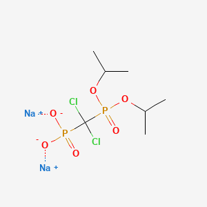 Disodium;[dichloro-di(propan-2-yloxy)phosphorylmethyl]-dioxido-oxo-lambda5-phosphane