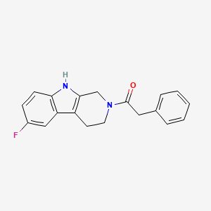 1-(6-Fluoro-1,3,4,9-tetrahydropyrido[3,4-b]indol-2-yl)-2-phenylethanone