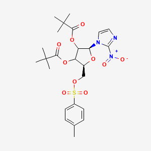 1-[2,3-Bis-O-(2,2-dimethyl-1-oxopropyl)-5-O-[(4-methylphenyl)sulfonyl]-alpha-D-arabinofuranosyl]-2-nitro-1H-imidazole