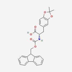 molecular formula C27H25NO6 B1344010 Fmoc-多巴胺(缩酮)-OH CAS No. 852288-18-7