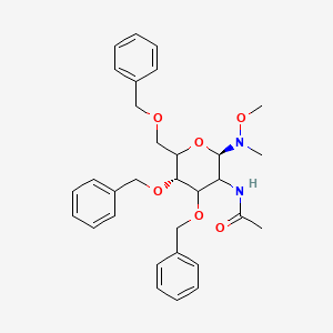 2-(Acetylamino)-2-deoxy-N-methoxy-N-methyl-3,4,6-tris-O-(phenylmethyl)-b-D-glucopyranosylamine