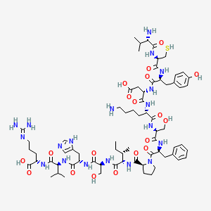 molecular formula C70H107N19O19S B1344017 H-缬-半胱-酪-天冬-赖-丝-苯-脯-Ile-丝-组-缬-精-OH CAS No. 197250-15-0