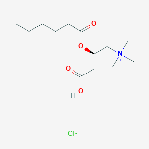 molecular formula C13H26ClNO4 B1344018 己酰基-L-肉碱氯化物 CAS No. 162067-53-0