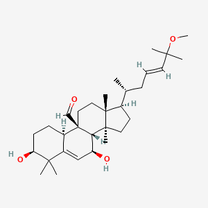 (3S,7S,8S,9R,10R,13R,14S,17R)-3,7-dihydroxy-17-[(E,2R)-6-methoxy-6-methylhept-4-en-2-yl]-4,4,13,14-tetramethyl-2,3,7,8,10,11,12,15,16,17-decahydro-1H-cyclopenta[a]phenanthrene-9-carbaldehyde