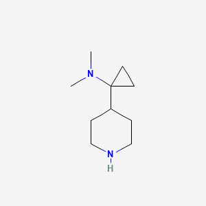 molecular formula C10H20N2 B13440205 N,N-Dimethyl-1-(piperidin-4-yl)cyclopropanamine 