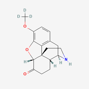 molecular formula C17H19NO3 B13440228 (4R,4aR,7aR,12bS)-9-(trideuteriomethoxy)-2,3,4,4a,5,6,7a,13-octahydro-1H-4,12-methanobenzofuro[3,2-e]isoquinolin-7-one 