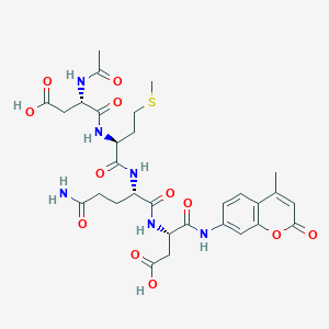 molecular formula C30H38N6O12S B1344023 Ac-Asp-Met-Gln-Asp-AMC CAS No. 355137-38-1