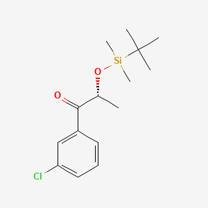 (2R)-2-[tert-butyl(dimethyl)silyl]oxy-1-(3-chlorophenyl)propan-1-one