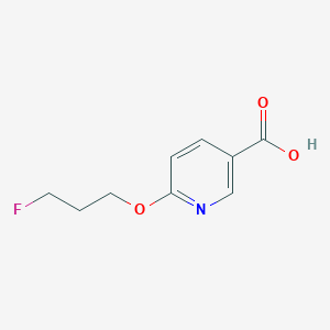 molecular formula C9H10FNO3 B1344027 6-(3-Fluoropropoxy)nicotinic acid 