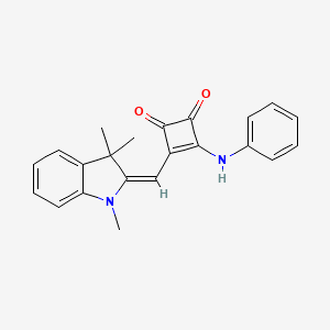 3-anilino-4-[(E)-(1,3,3-trimethylindol-2-ylidene)methyl]cyclobut-3-ene-1,2-dione