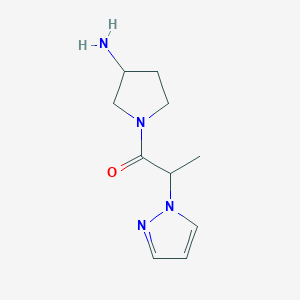 1-(3-aminopyrrolidin-1-yl)-2-(1H-pyrazol-1-yl)propan-1-one