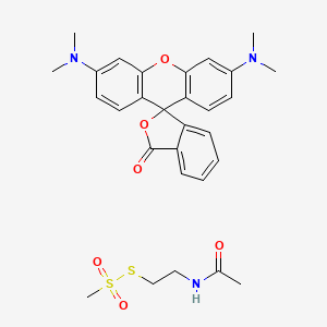 3',6'-bis(dimethylamino)spiro[2-benzofuran-3,9'-xanthene]-1-one;N-(2-methylsulfonylsulfanylethyl)acetamide