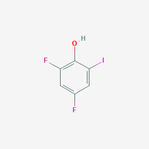 molecular formula C6H3F2IO B1344038 2,4-二氟-6-碘苯酚 CAS No. 551002-42-7