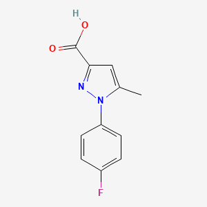 molecular formula C11H9FN2O2 B1344040 1-(4-fluorophenyl)-5-methyl-1H-pyrazole-3-carboxylic acid CAS No. 288251-66-1