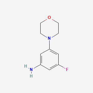 molecular formula C10H13FN2O B1344042 3-Fluoro-5-(morpholin-4-yl)aniline CAS No. 258864-18-5