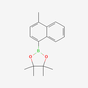 molecular formula C17H21BO2 B1344044 4,4,5,5-Tetramethyl-2-(4-methylnaphthalen-1-yl)-1,3,2-dioxaborolane CAS No. 627526-50-5