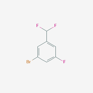 molecular formula C7H4BrF3 B1344047 1-Bromo-3-(difluoromethyl)-5-fluorobenzene CAS No. 627526-90-3
