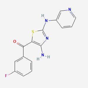 (4-Amino-2-(pyridin-3-ylamino)thiazol-5-yl)(3-fluorophenyl)methanone