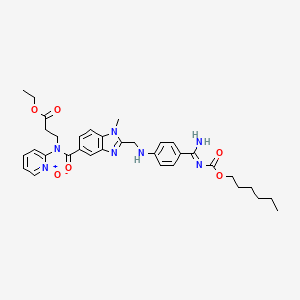 ethyl 3-[[2-[[4-[(Z)-N'-hexoxycarbonylcarbamimidoyl]anilino]methyl]-1-methylbenzimidazole-5-carbonyl]-(1-oxidopyridin-1-ium-2-yl)amino]propanoate