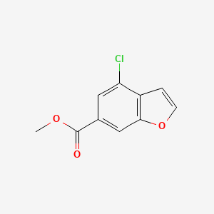 molecular formula C10H7ClO3 B13440557 Methyl 4-Chloro-6-benzofurancarboxylate 